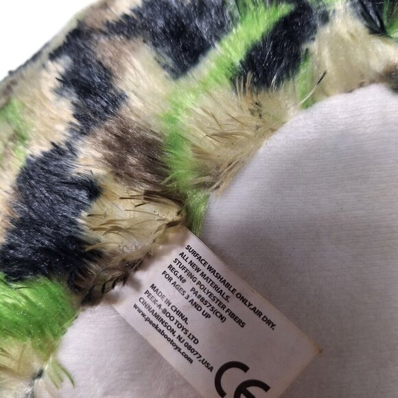 Peek A Boo Toys Elephant Plush Black Green Camo 30 Inch - Picture 6 of 6